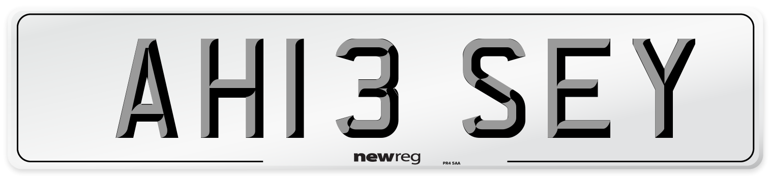 AH13 SEY Number Plate from New Reg